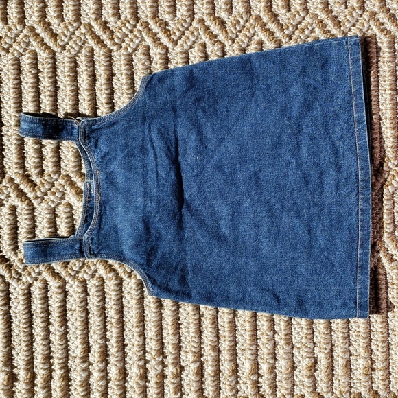 Daisy Fuentes 24M Denim Dress Floral Embroidery 100% Cotton Adjustable Straps - Picture 3 of 11